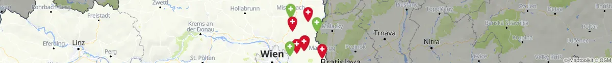 Kartenansicht für Apotheken-Notdienste in der Nähe von Ebenthal (Gänserndorf, Niederösterreich)